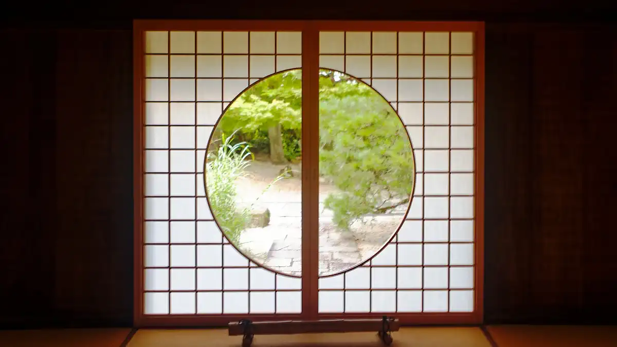 A Garden View Through Shōji